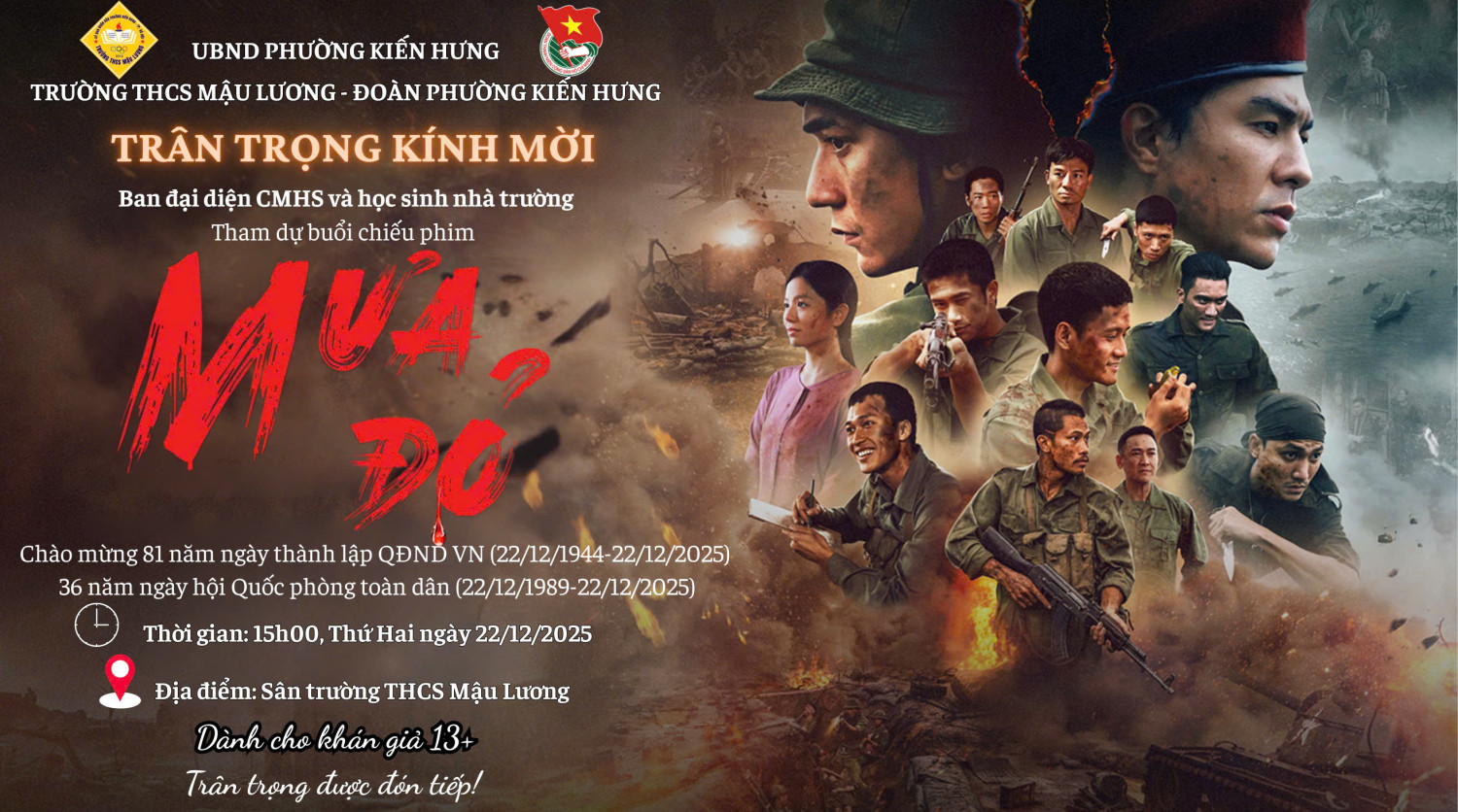 CHIẾU PHIM “MƯA ĐỎ” – LỬA TRUYỀN THỐNG, SÁNG NIỀM TIN